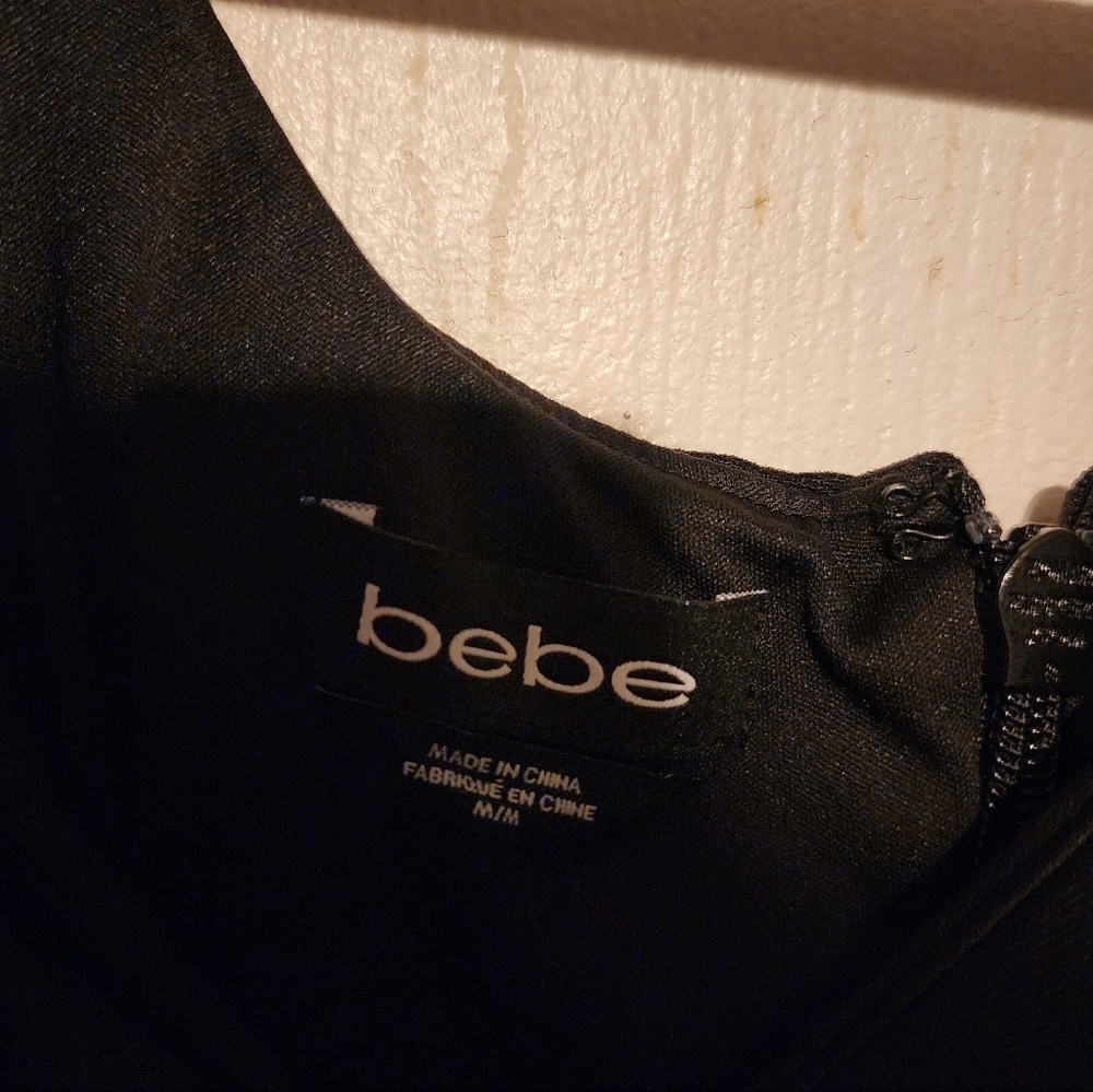 Bebe Black Bodycon Mini Dress Size M - Picture 6 of 6